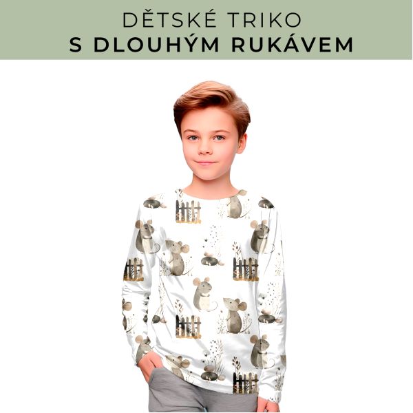 DĚTSKÝ střih - triko dlouhý rukáv