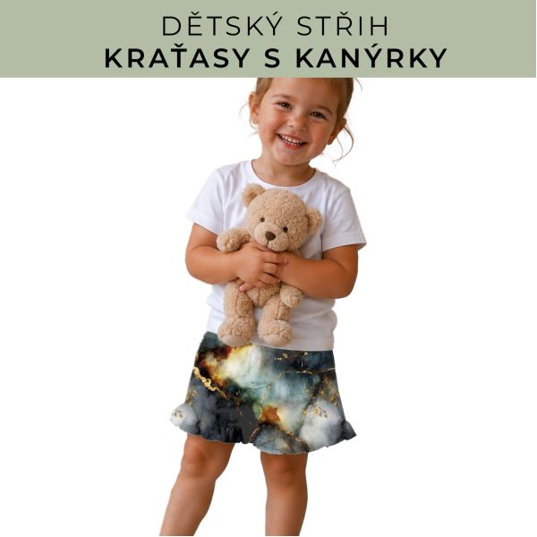 Dětský střih - Kraťásky s kanýrkem