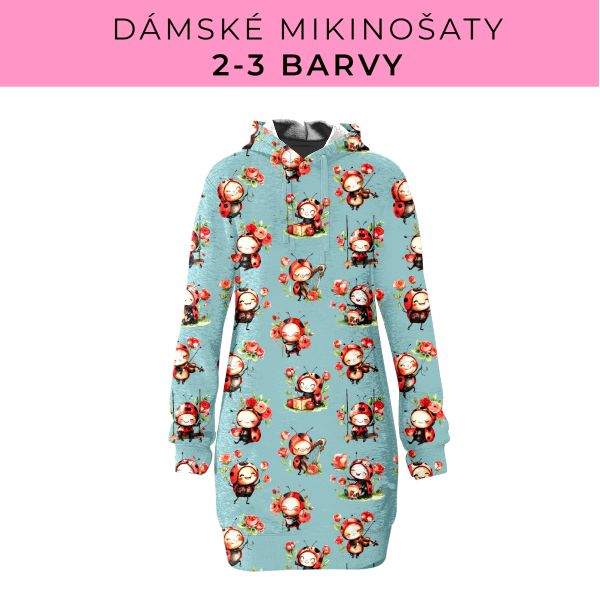 DÁMSKÝ střih - Mikinošaty 2-3 barvy