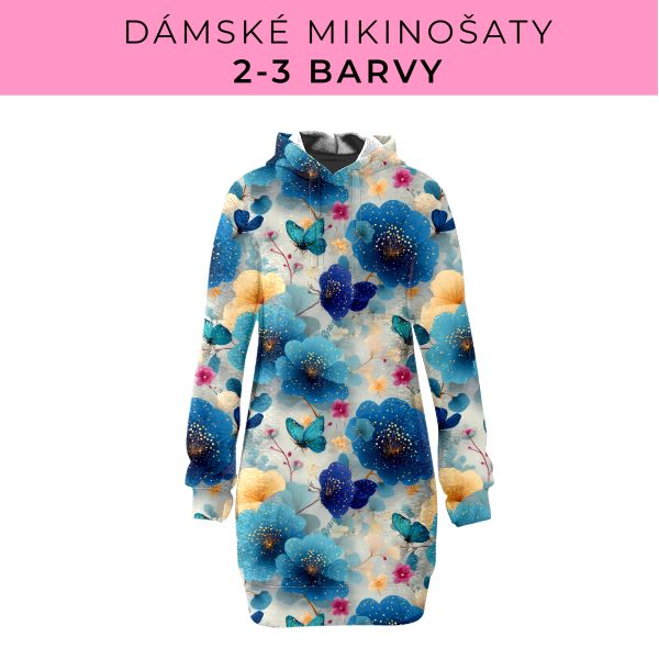 DÁMSKÝ střih - Mikinošaty 2-3 barvy