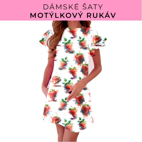 DÁMSKÝ střih - šaty s motýlkovým rukávem