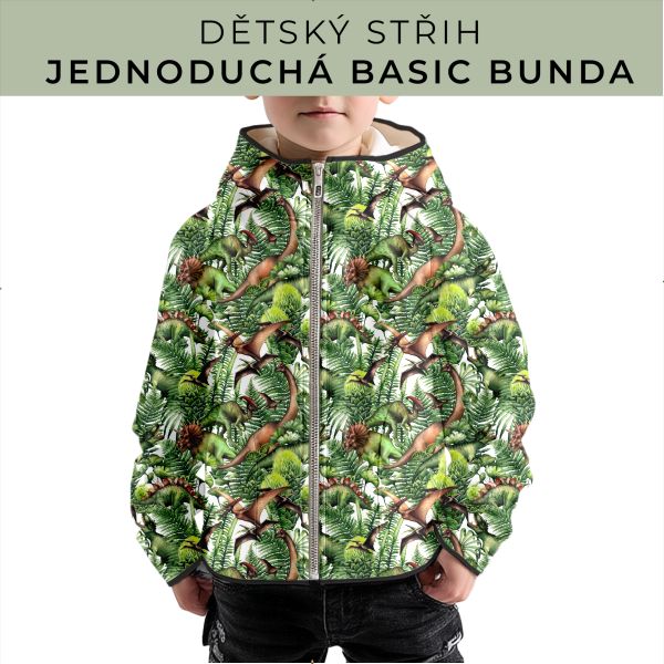 Dětský střih - jednoduchá dětská BASIC  bunda
