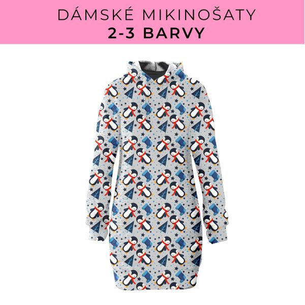DÁMSKÝ střih - Mikinošaty 2-3 barvy