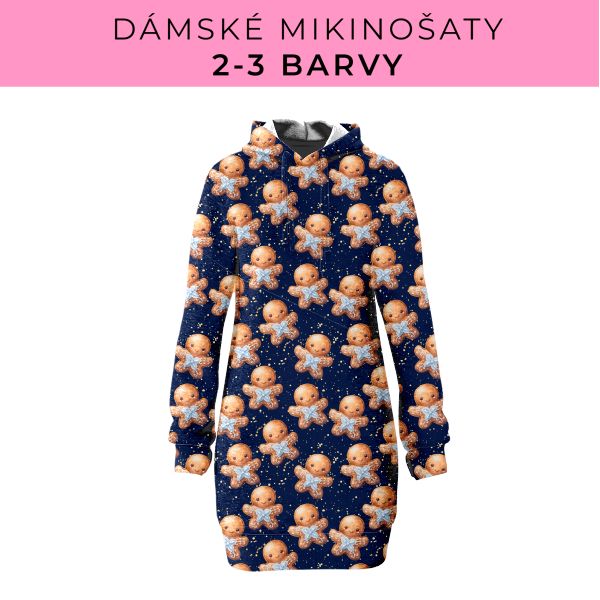 DÁMSKÝ střih - Mikinošaty 2-3 barvy