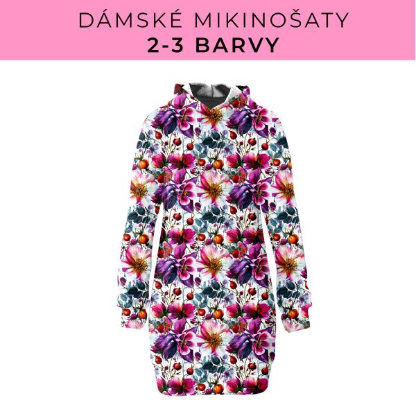 DÁMSKÝ střih - Mikinošaty 2-3 barvy