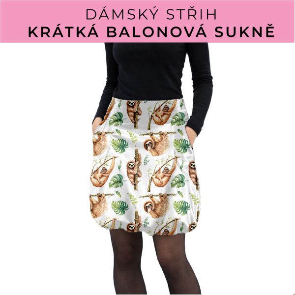 Dámský střih - balonová krátká sukně