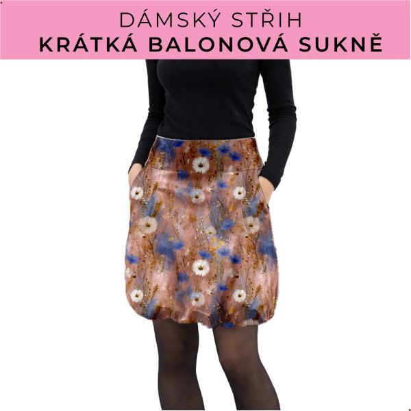 Dámský střih - balonová krátká sukně