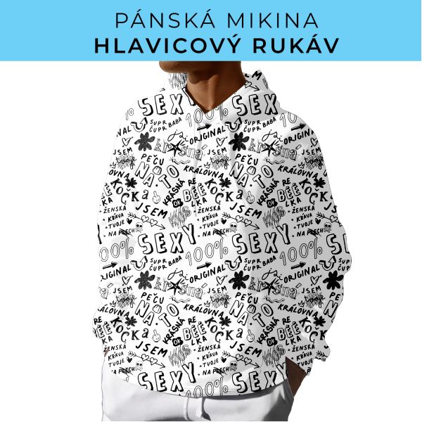 PÁNSKÝ střih - mikina s kapucí
