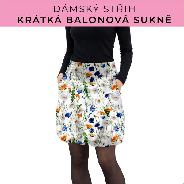 Dámský střih - balonová krátká sukně