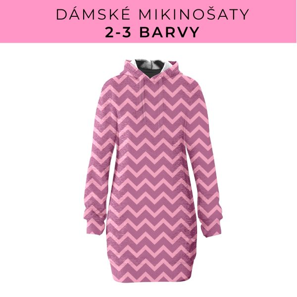 DÁMSKÝ střih - Mikinošaty 2-3 barvy