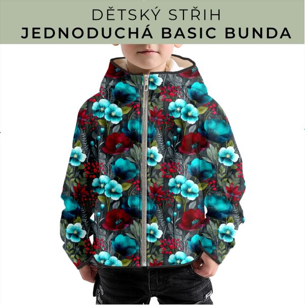 Dětský střih - jednoduchá dětská BASIC  bunda
