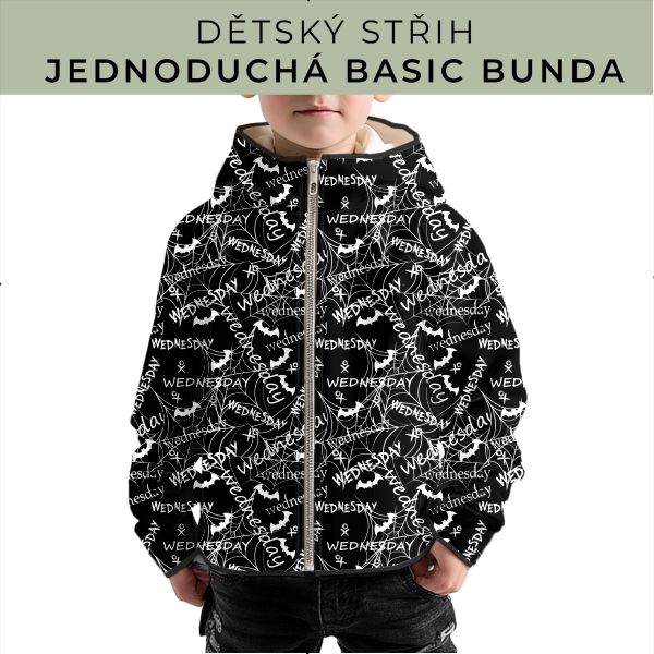 Dětský střih - jednoduchá dětská BASIC  bunda