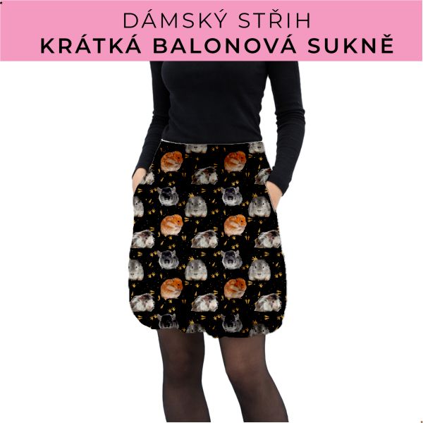 Dámský střih - balonová krátká sukně