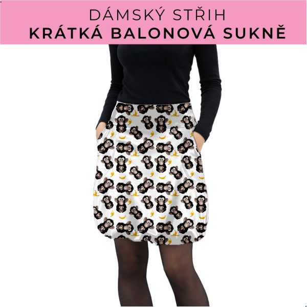 Dámský střih - balonová krátká sukně