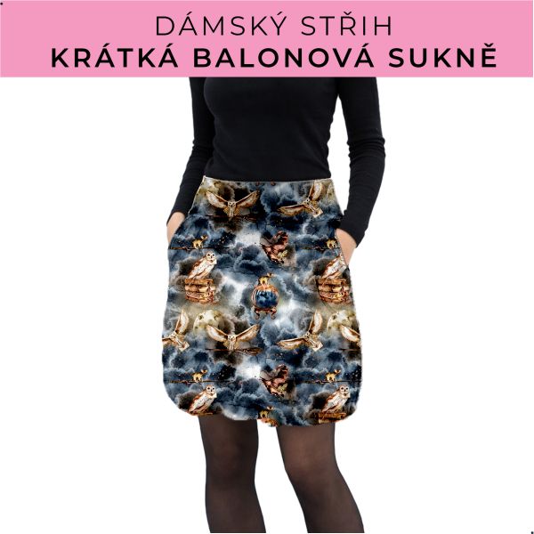 Dámský střih - balonová krátká sukně