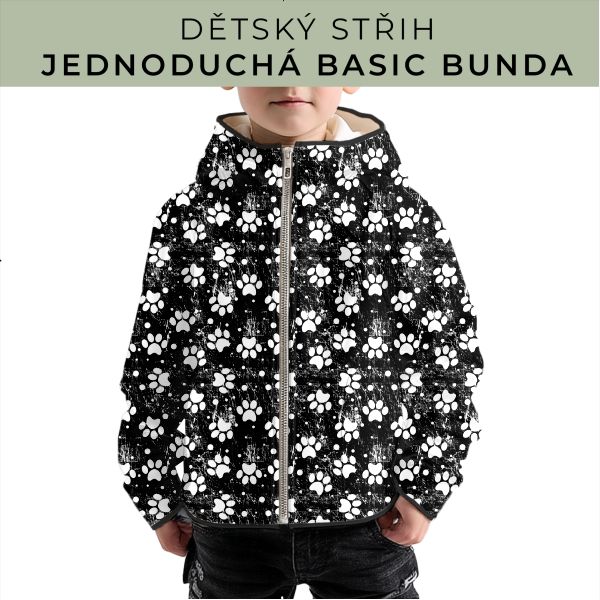 Dětský střih - jednoduchá dětská BASIC  bunda