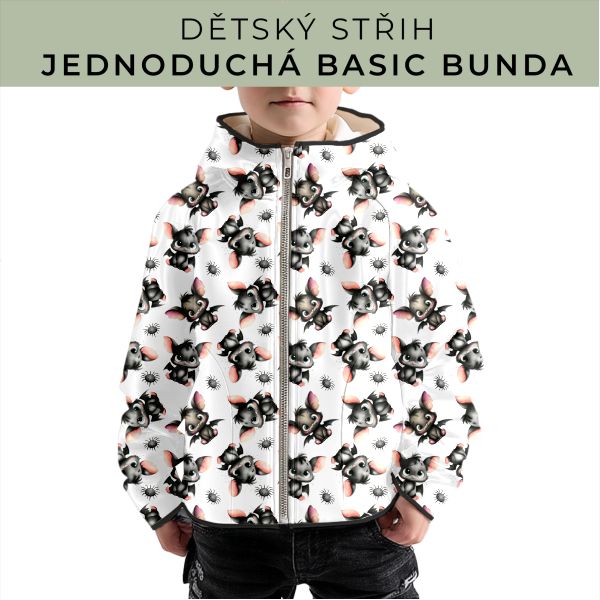 Dětský střih - jednoduchá dětská BASIC  bunda