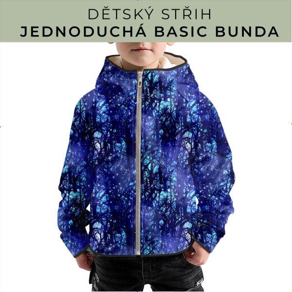 Dětský střih - jednoduchá dětská BASIC  bunda