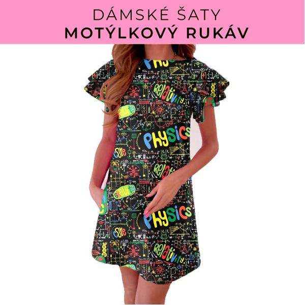 DÁMSKÝ střih - šaty s motýlkovým rukávem