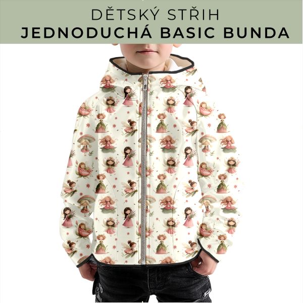 Dětský střih - jednoduchá dětská BASIC  bunda