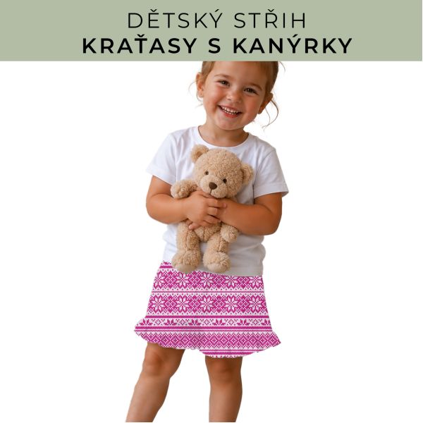 Dětský střih - Kraťásky s kanýrkem