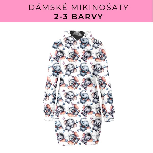 DÁMSKÝ střih - Mikinošaty 2-3 barvy