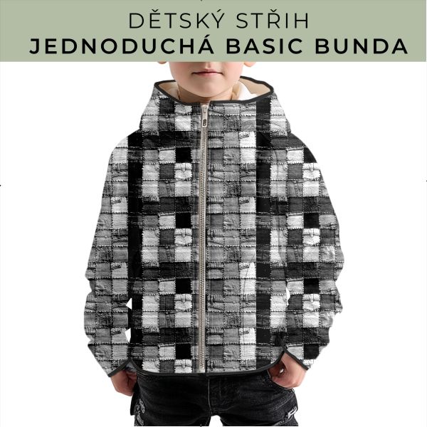Dětský střih - jednoduchá dětská BASIC  bunda