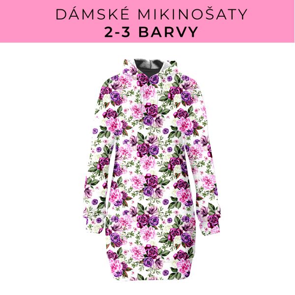 DÁMSKÝ střih - Mikinošaty 2-3 barvy