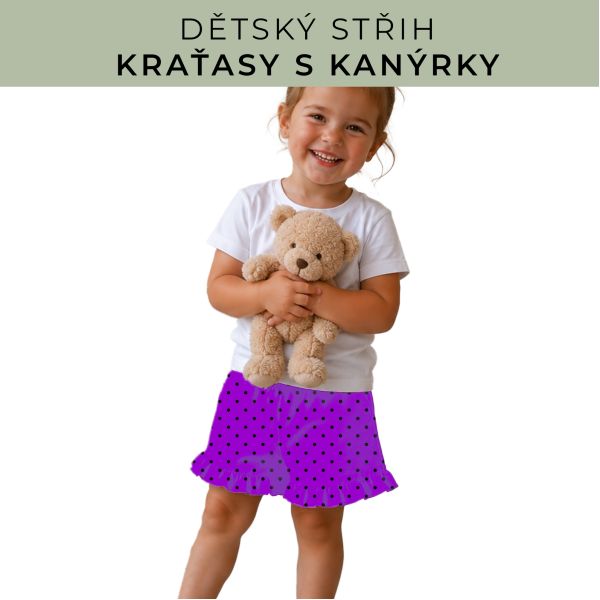 Dětský střih - Kraťásky s kanýrkem