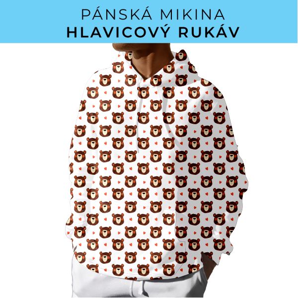 PÁNSKÝ střih - mikina s kapucí
