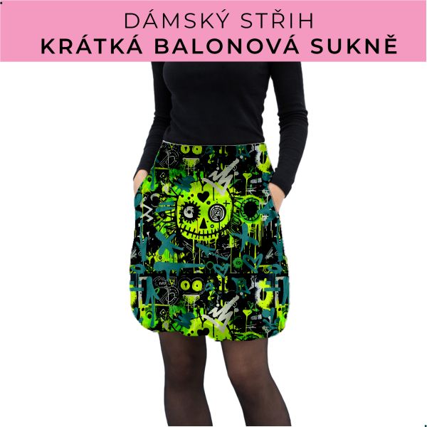 Dámský střih - balonová krátká sukně