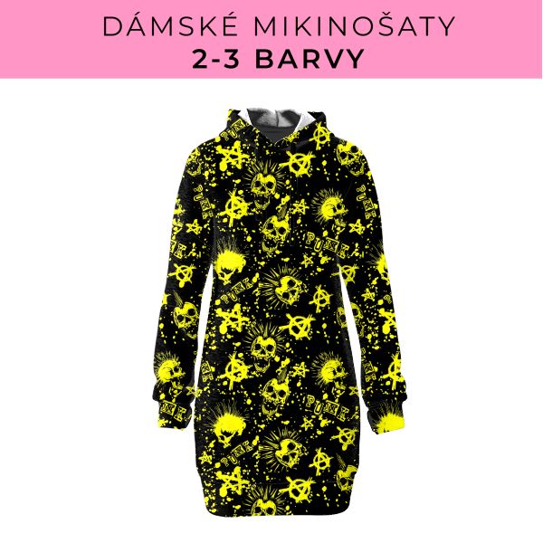 DÁMSKÝ střih - Mikinošaty 2-3 barvy