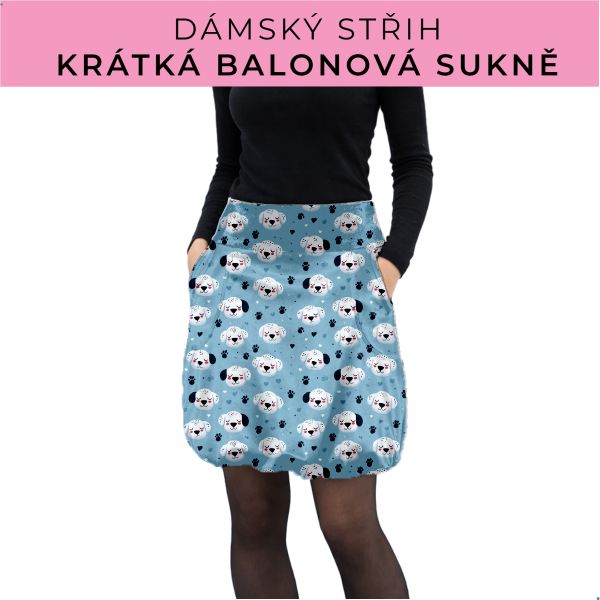 Dámský střih - balonová krátká sukně