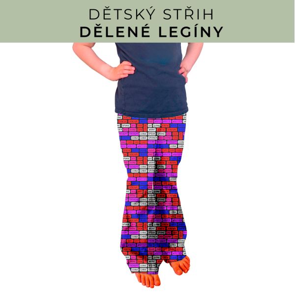 Dětský střih - Dělené legíny