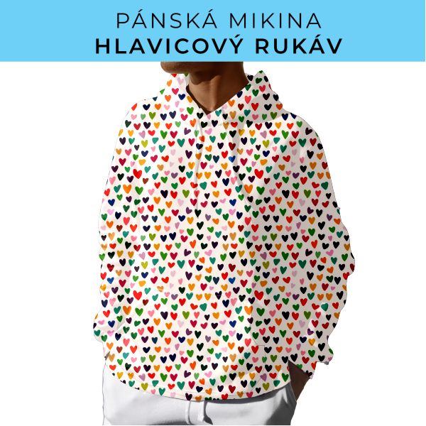 PÁNSKÝ střih - mikina s kapucí