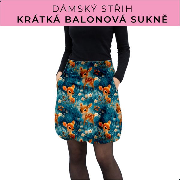 Dámský střih - balonová krátká sukně