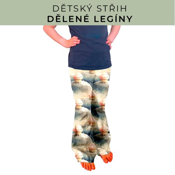 Dětský střih - Dělené legíny
