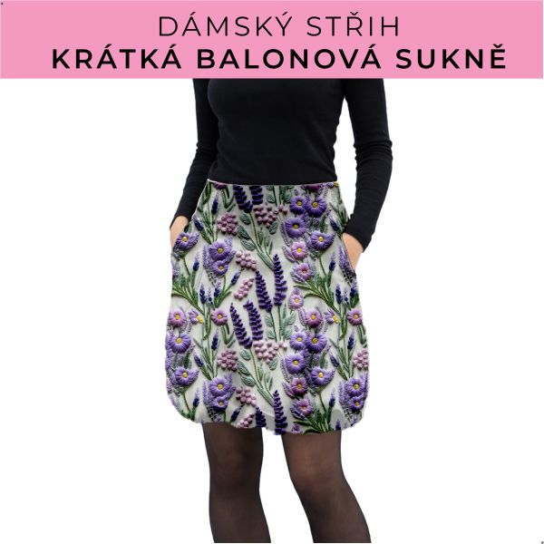 Dámský střih - balonová krátká sukně