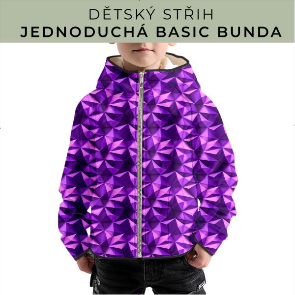 Dětský střih - jednoduchá dětská BASIC  bunda