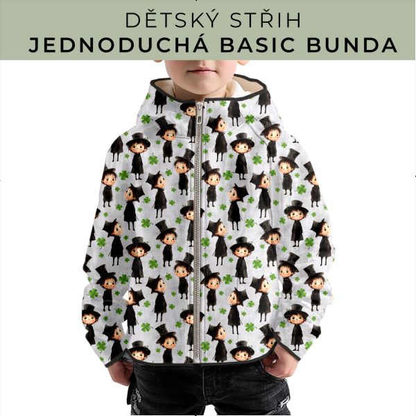 Dětský střih - jednoduchá dětská BASIC  bunda