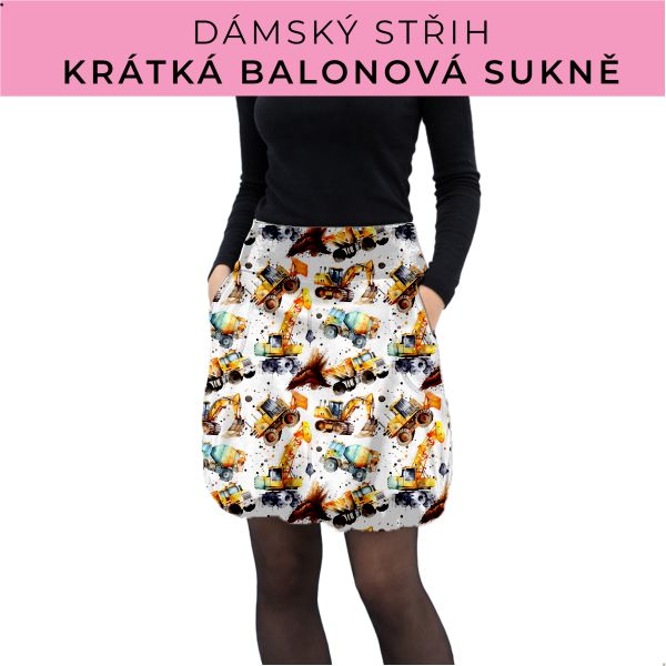 Dámský střih - balonová krátká sukně