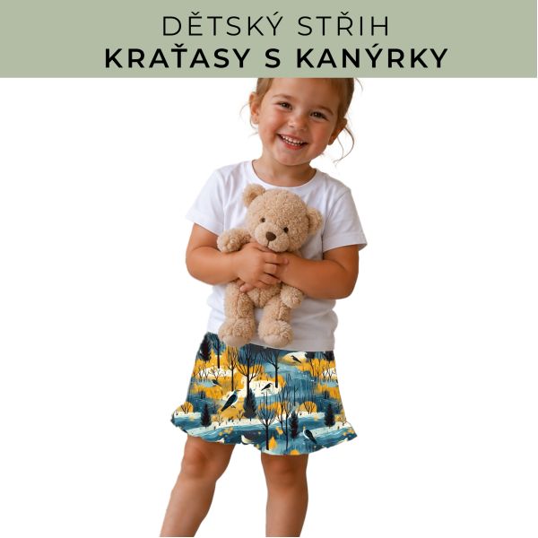 Dětský střih - Kraťásky s kanýrkem