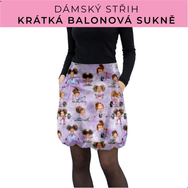 Dámský střih - balonová krátká sukně