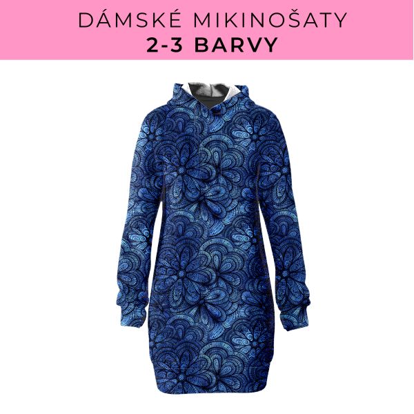 DÁMSKÝ střih - Mikinošaty 2-3 barvy