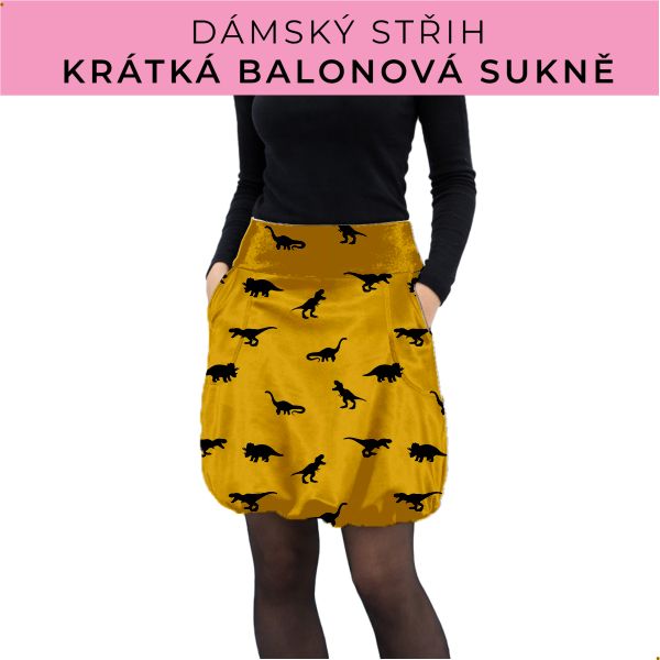 Dámský střih - balonová krátká sukně