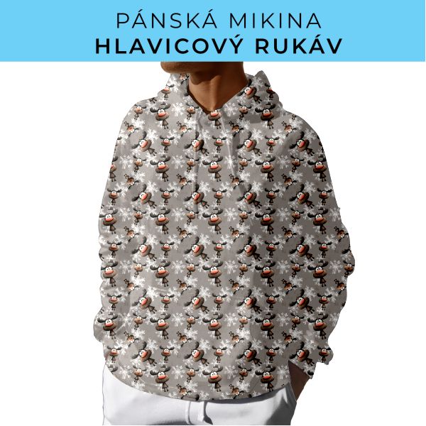 PÁNSKÝ střih - mikina s kapucí