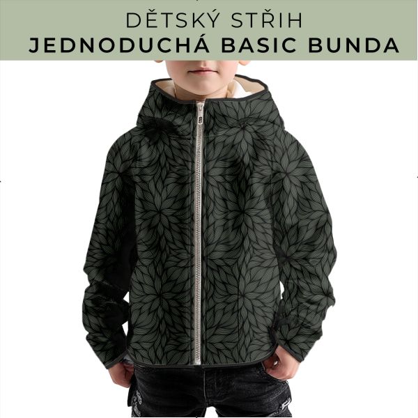 Dětský střih - jednoduchá dětská BASIC  bunda