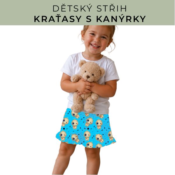 Dětský střih - Kraťásky s kanýrkem