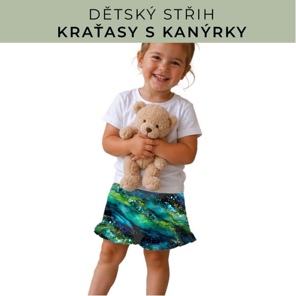 Dětský střih - Kraťásky s kanýrkem