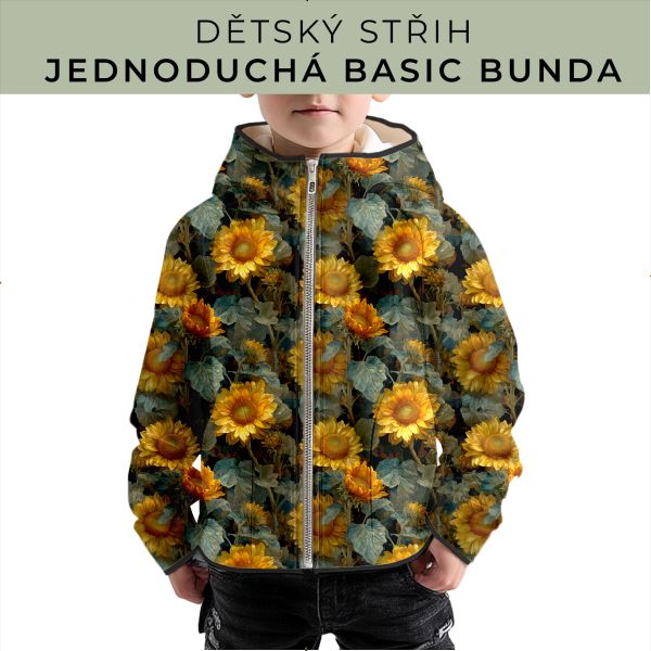 Dětský střih - jednoduchá dětská BASIC  bunda
